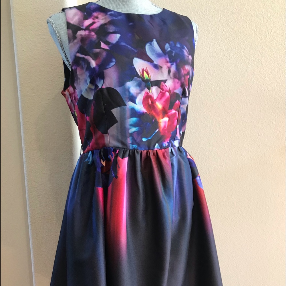 Watercolor floral dress.